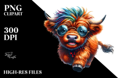 Highlandcow Running PNG Product Image 2