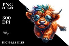 Highlandcow Running PNG Product Image 3