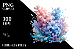 Abstract Hyacinth with Metallic Insertions, High-Res PNG Product Image 2