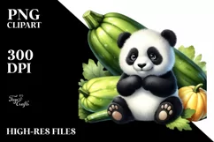 Funny Sitting Baby Panda | Sublimation | Clipart Product Image 1
