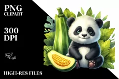 Funny Sitting Baby Panda | Sublimation | Clipart Product Image 3