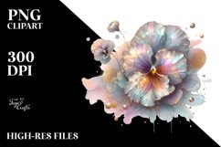 Shiny Pansy Abstract Pastel Clipart Product Image 3