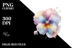 Shiny Pansy Abstract Pastel Clipart Product Image 1