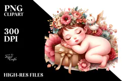 Adorned Baby Gift with Big Eyes PNG Product Image 2