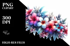 Vibrant Hawaiian Roses PNG Product Image 3
