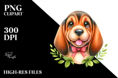 Baby Bloodhound with Big Eyes PNG Product Image 2