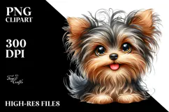 Cute Yorkipoo with Big Eyes PNG Product Image 2