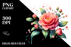 Camellia Watercolor PNG Product Image 2