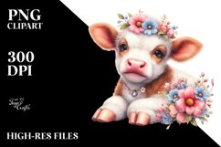 Baby Cow with Flowers Style Product Image 3