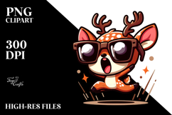 Silly Deer in Sunglasses, PNG Product Image 2