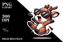 Silly Deer in Sunglasses, PNG Product Image 2