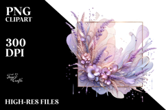 Abstract Pastel Shiny Lavender, PNG Product Image 2