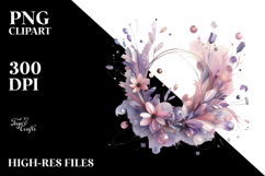 Pastel Flower Frame PNG Product Image 2