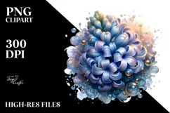 Abstract y Hyacinth with Golden Insertions PNG Product Image 2
