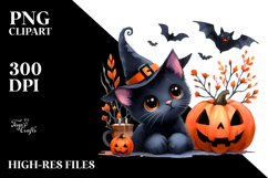 Vibrant Black Cat Drawing, Transparent PNG Product Image 2