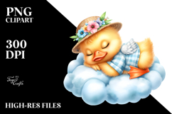 Baby Duck Watercolor Summer Cloud Product Image 2