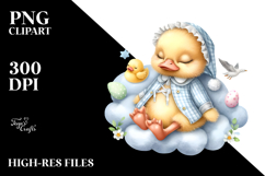Baby Duck Watercolor Summer Cloud Product Image 2