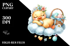 Baby Duck Watercolor Summer Cloud Product Image 2