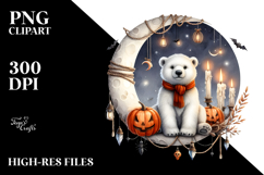 Polar Bear on Half Moon, Transparent PNG Product Image 2
