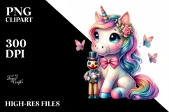 Colorful Baby Unicorn with Ventriloquist's Dummy PNG Product Image 3