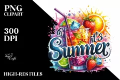 Colorful Watercolor Drink, High-Res PNG Product Image 3