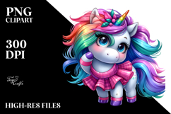 Playing Cute Unicorn PNG Product Image 2