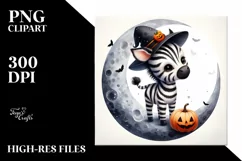 Cute Baby Zebra Halloween PNG Product Image 3