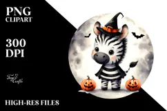 Cute Baby Zebra Halloween PNG Product Image 2