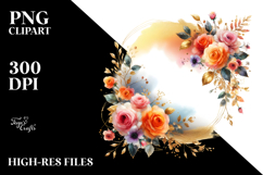 Horizontal Frame Gold Foil | Sublimation Clipart Product Image 2