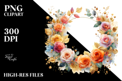 Horizontal Frame Gold Foil | Sublimation Clipart Product Image 2