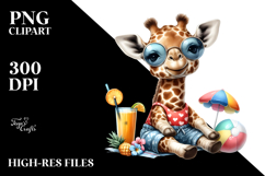 Cute Baby Giraffe in Beachwear Product Image 2