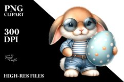 Happy Bunny with Egg, PNG Product Image 2
