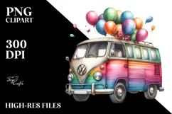 Vintage Van with Balloons Tumbler Product Image 2