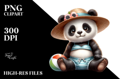 Digital Baby Panda with Beachwear PNG Product Image 2