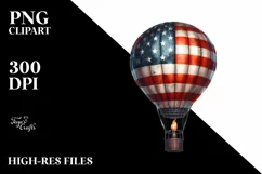 Vintage Dirty Hot Air Balloon with Fireworks Product Image 3