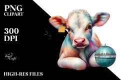 Colorful Baby Cow in Harlem Ballroom PNG Product Image 3