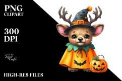 Cute Baby Elk Halloween Clipart Product Image 1