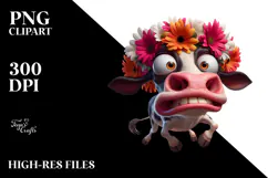 Playful Flower Crown, Vibrant PNG Product Image 2