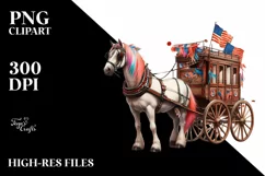 Vintage Horse Wagon Confetti | Clipart Product Image 1