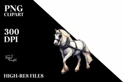 Vintage Horse Wagon Confetti | Clipart Product Image 3