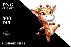 Funny Giraffe Dancing Clipart Product Image 2