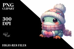 Cute Baby Snail on Sleight PNG Product Image 1