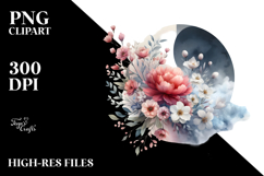 Watercolor Flower with Spring Flowers PNG Product Image 2