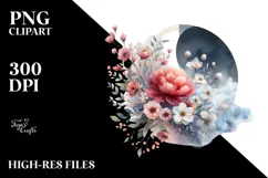 Watercolor Flower with Spring Flowers PNG Product Image 2