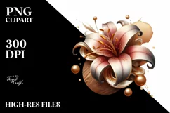 Abstract Glossy Lily Round Wood Splash Product Image 3