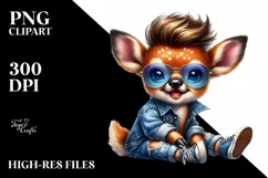 Cute Baby Deer Happy PNG Product Image 1
