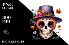 Funny Halloween Skull PNG Product Image 2