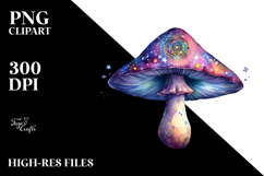 Magical Celestial Mushroom Tarot, PNG Product Image 2