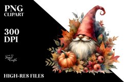 Washed Vibrant Autumn Gnome PNG Product Image 3