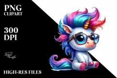 goofy baby unicorn, Transparent PNG Product Image 1